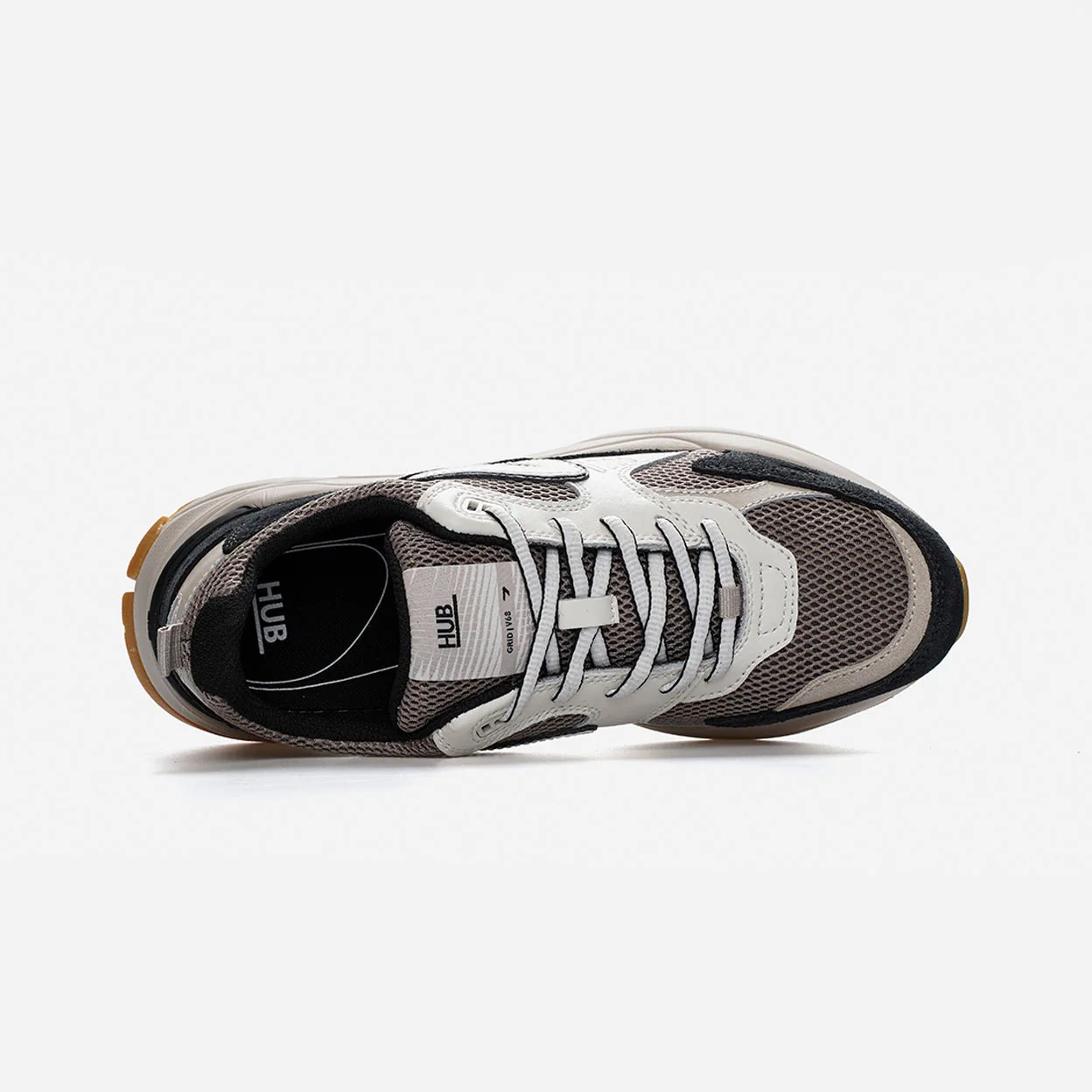 Grid | Almond Brown/Off White/Navy | Men - Image 7